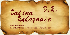 Dafina Rakazović vizit kartica